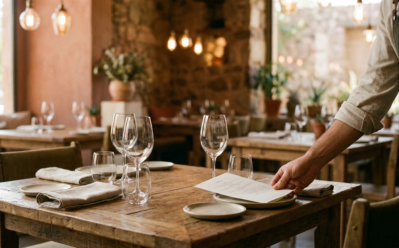 Mesa servida en un restaurante